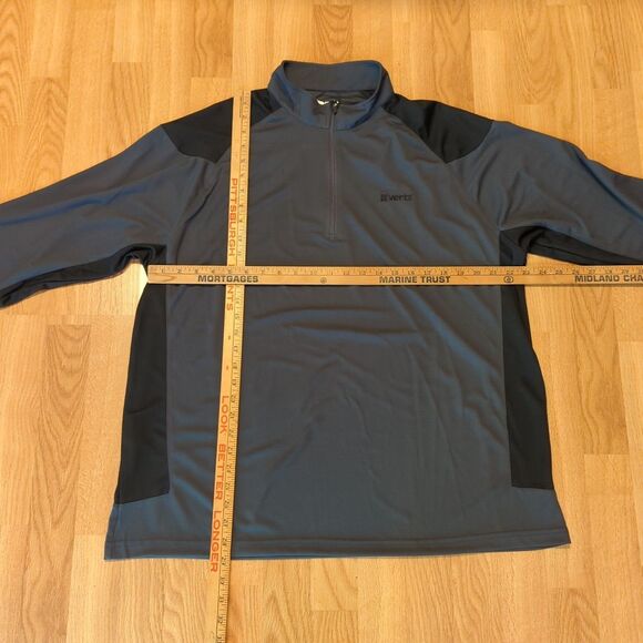 Vertx Shooter 1/4 Zip Shirt Mens 2XL Black Gray Athletic Long Sleeve Logo - Picture 2 of 8